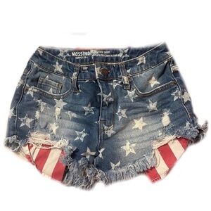American flag booty shorts